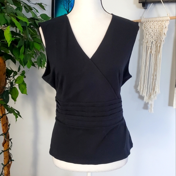 WORTHINGTON stretch faux wrap sleeveless cummerbund XL - Picture 1 of 6